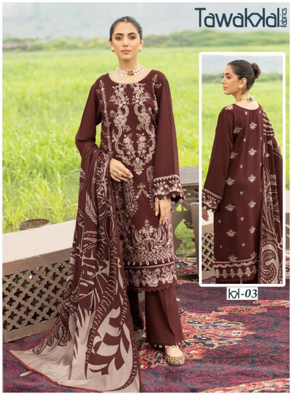 Tawakkal Mehroz Luxury Heavy Cotton Karachi Dress Material